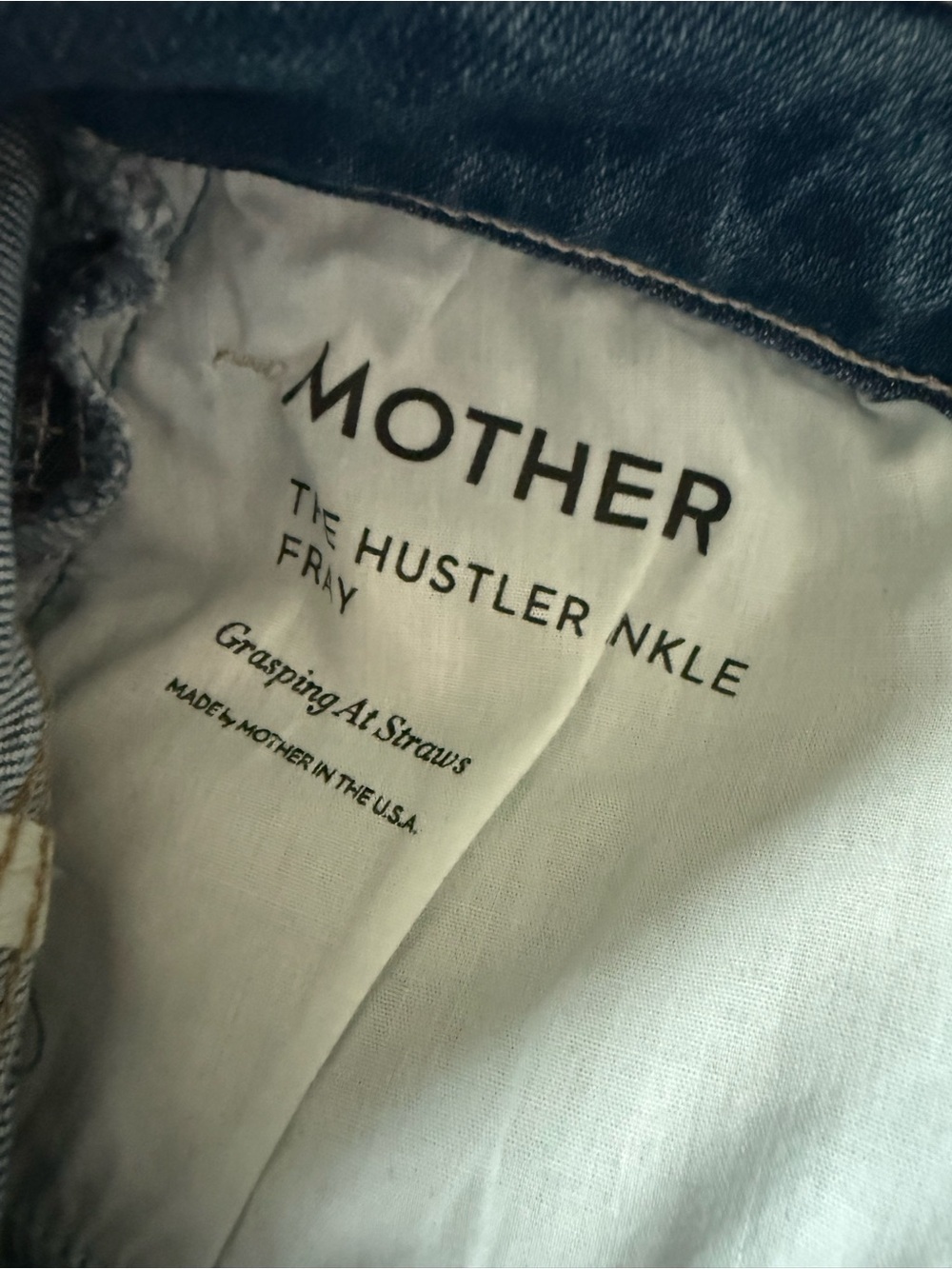 MOTHER The Hustler Ankle Fray Bootcut Jeans Grasping At Straws Denim Women’s 27 - Picture 11 of 14